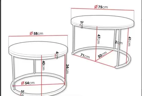 Set Masuta de cafea cu 2 piese Bolivia,crom-MobMax