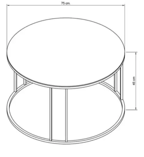 Set Masute de cafea cu 4 piese Laguna, alb/gold-MobMax