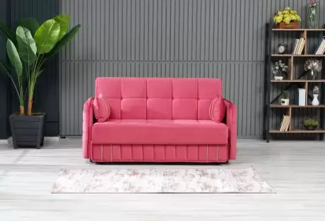 Canapea extensibila cu 2 locuri Mondo,roz-MobMax