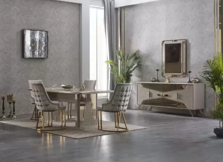 Set Masa cu 6 scaune de Lux,Milano-MobMax